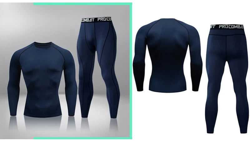 Winter Thermal Underwear Men Warm First Layer Man Undrewear Set Compression Quick Drying Second Skin Long Johns Sport 2 Sets