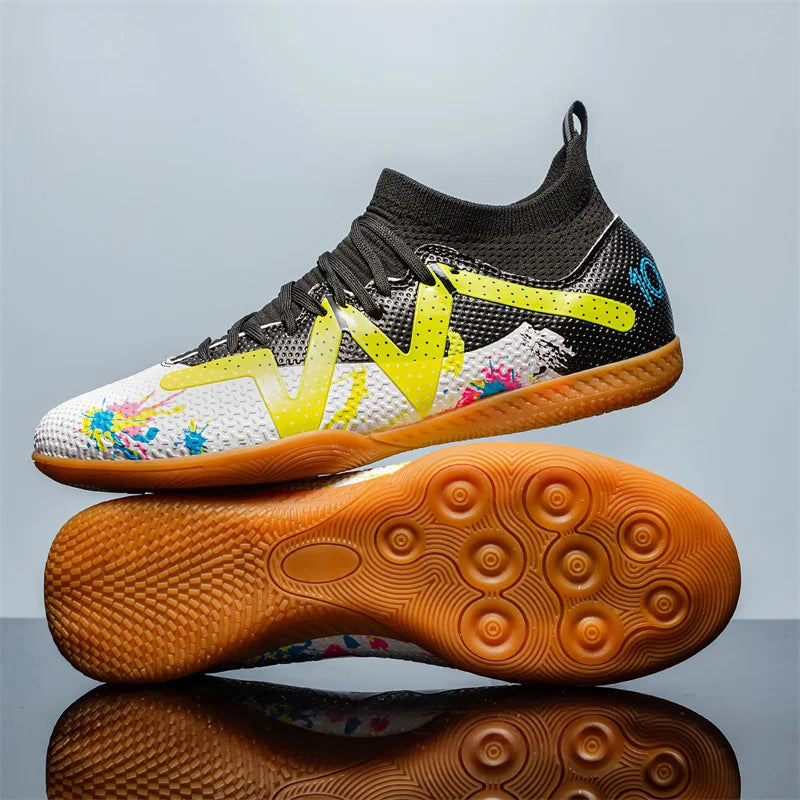 Fashion Pink Football Boots Man Turf Training Society Soccer Cleats Men Women Futsal Shoes Non-Slip Durable Soccer Shoes For Men