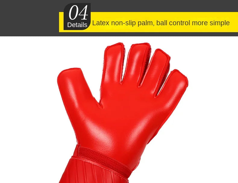 New Latex Football Goalkeeper Gloves Thickened Football Professional Protection Adults Teenager Goalkeeper Soccer Goalie Gloves