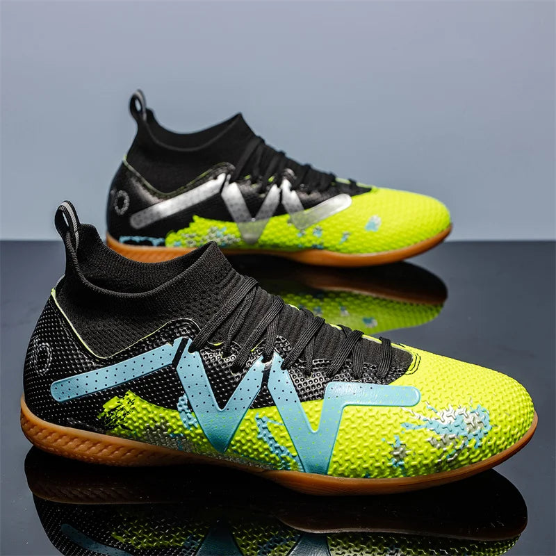 Fashion Pink Football Boots Man Turf Training Society Soccer Cleats Men Women Futsal Shoes Non-Slip Durable Soccer Shoes For Men
