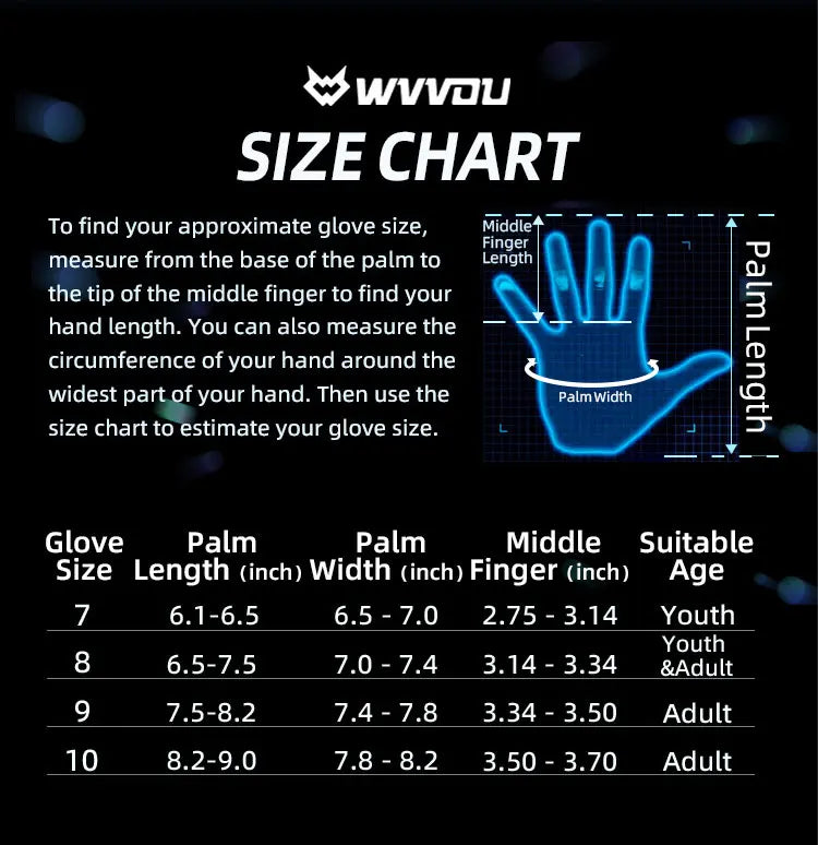 WVVOU Soccer Goalie Gloves for Adults and Youth, High Performance Goalkeeper Gloves with 5 Detachable Finger Saves