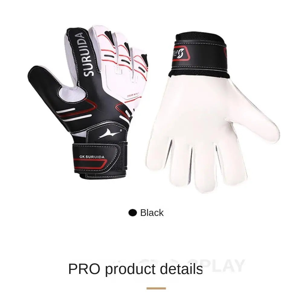 1 Pair Size 5-10 Goalkeeper Gloves Thickened Anti Slip Kids Football Goalie Gloves Professional Cushioning