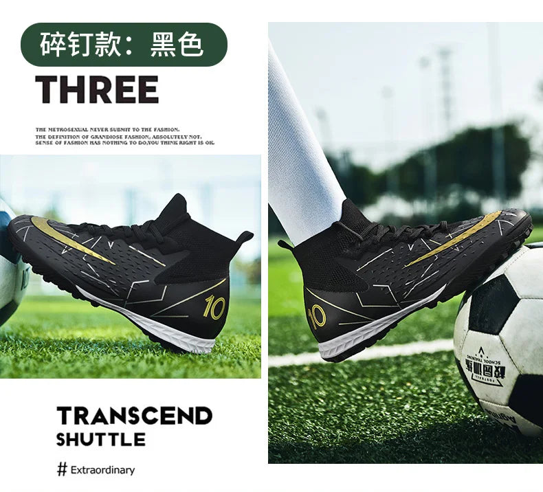 Original Outdoor Soccer Shoes for Men Indoor Futsal Non-Slip TF/IC Grass Field Breathable Youth Training Football Boots Sneakers