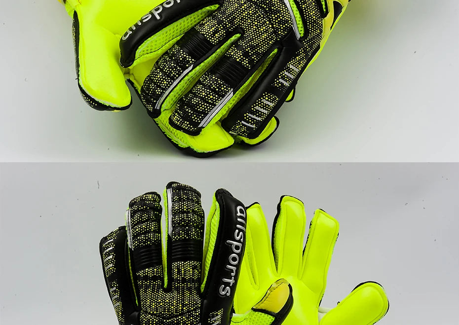 Professional Goalkeeper Gloves Men Women Kids Football Soccer Goalie Gloves 4mm Non-slip Thicken Latex Glove 5 Finger Save Guard