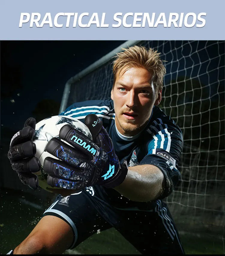 WVVOU Soccer Goalie Gloves for Adults and Youth, High Performance Goalkeeper Gloves with 5 Detachable Finger Saves