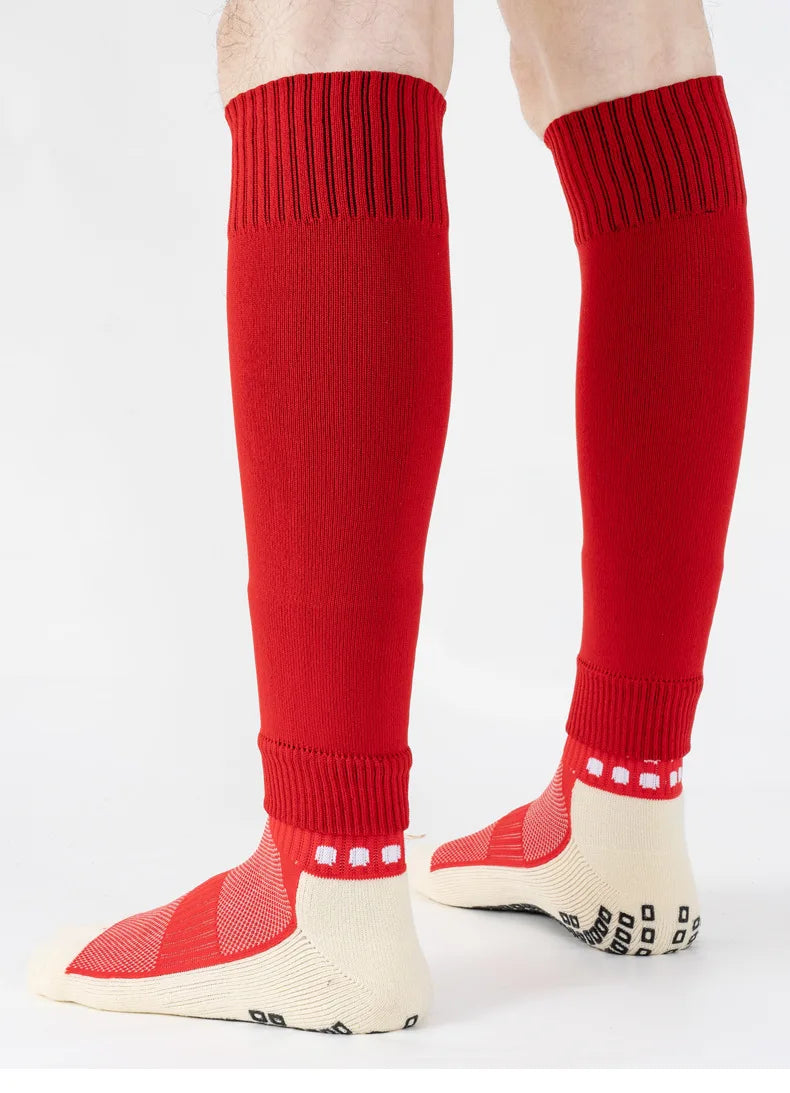 4PCS Set Non-Slip Viscose Football Socks with Drawstring Bag for Men & Women Outdoor Sports Running Basketball Leg Bandage