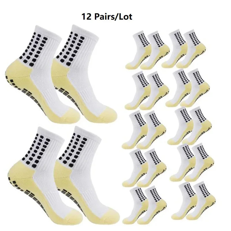 Grip Soccer Socks Anti Slip Non Slip Men's Athletic Socks for Football Basketball Sports, 1/10/12/20 Pair 2025
