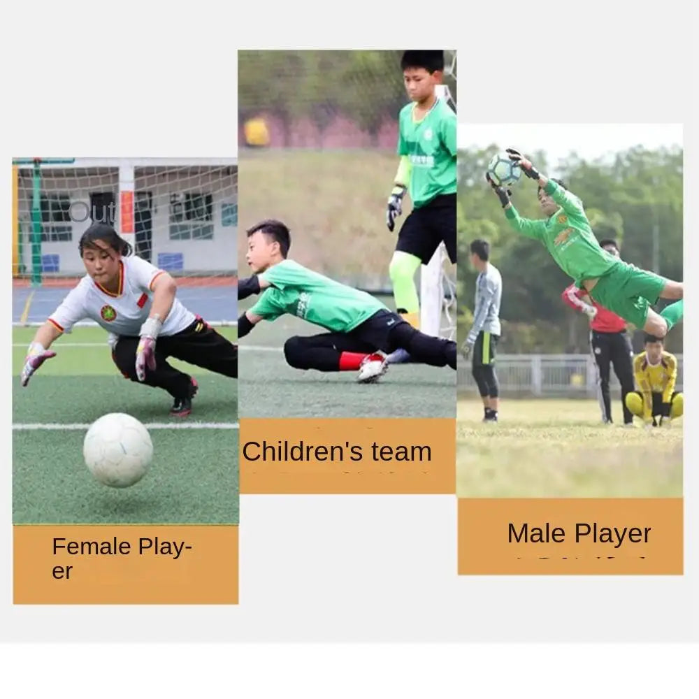 1 Pair Size 5-10 Goalkeeper Gloves Thickened Anti Slip Kids Football Goalie Gloves Professional Cushioning
