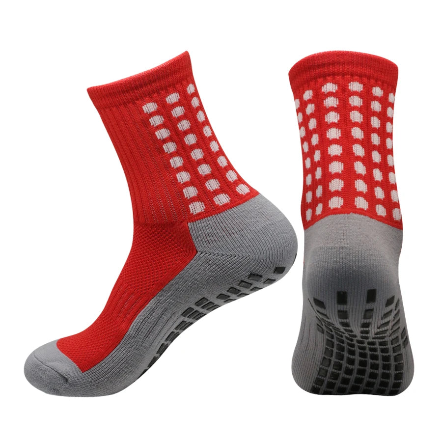 4PCS Set Non-Slip Viscose Football Socks with Drawstring Bag for Men & Women Outdoor Sports Running Basketball Leg Bandage