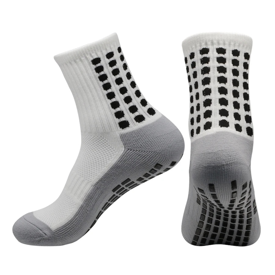 4PCS Set Non-Slip Viscose Football Socks with Drawstring Bag for Men & Women Outdoor Sports Running Basketball Leg Bandage