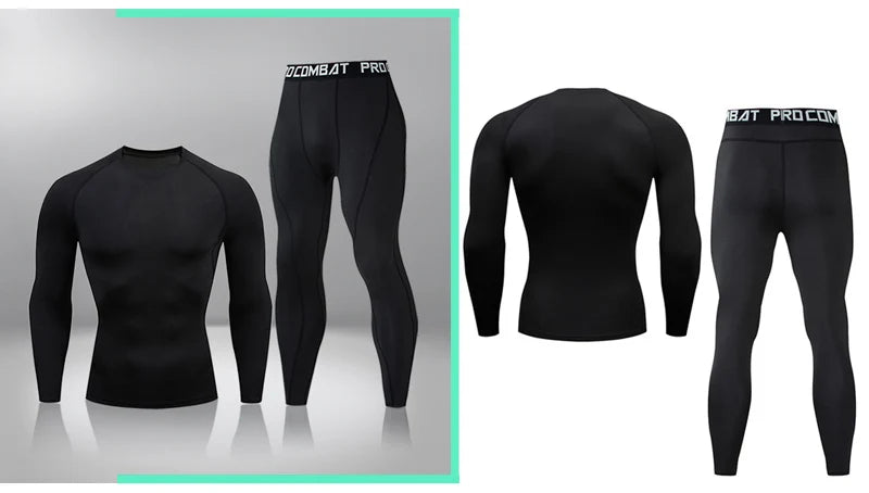Winter Thermal Underwear Men Warm First Layer Man Undrewear Set Compression Quick Drying Second Skin Long Johns Sport 2 Sets
