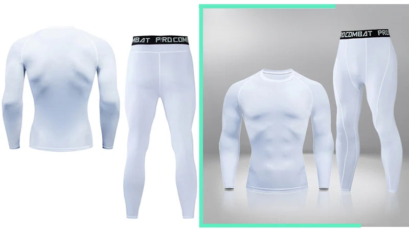 Winter Thermal Underwear Men Warm First Layer Man Undrewear Set Compression Quick Drying Second Skin Long Johns Sport 2 Sets