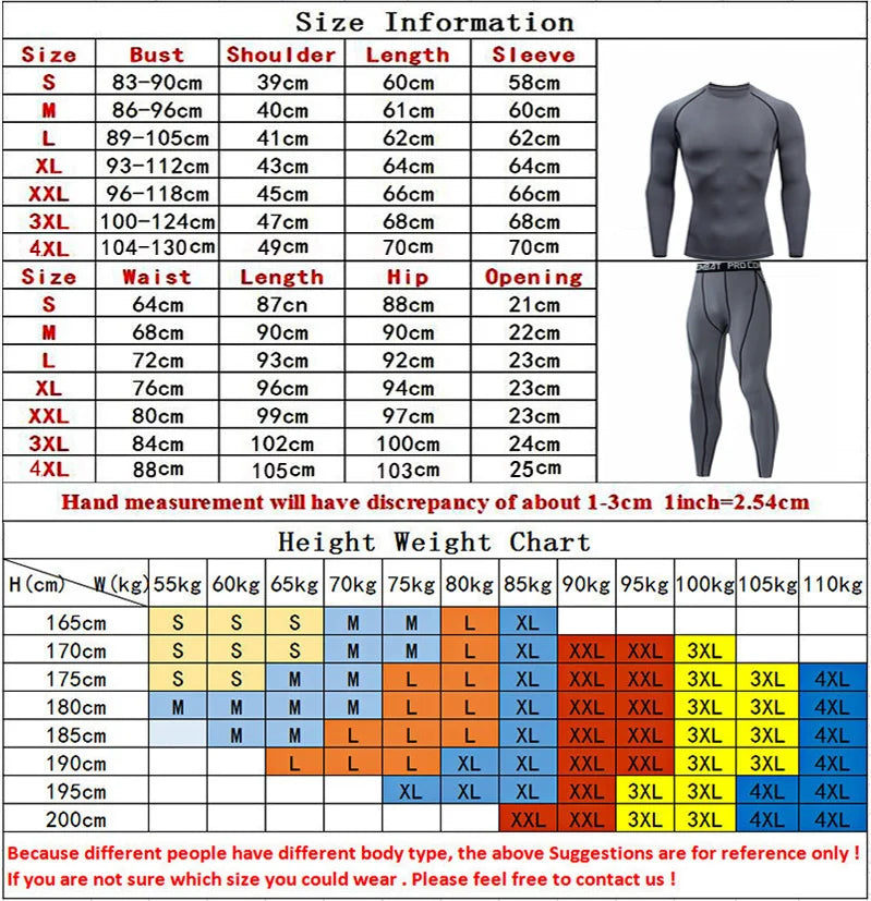 Winter Thermal Underwear Men Warm First Layer Man Undrewear Set Compression Quick Drying Second Skin Long Johns Sport 2 Sets