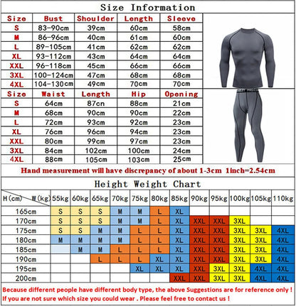 Winter Thermal Underwear Men Warm First Layer Man Undrewear Set Compression Quick Drying Second Skin Long Johns Sport 2 Sets