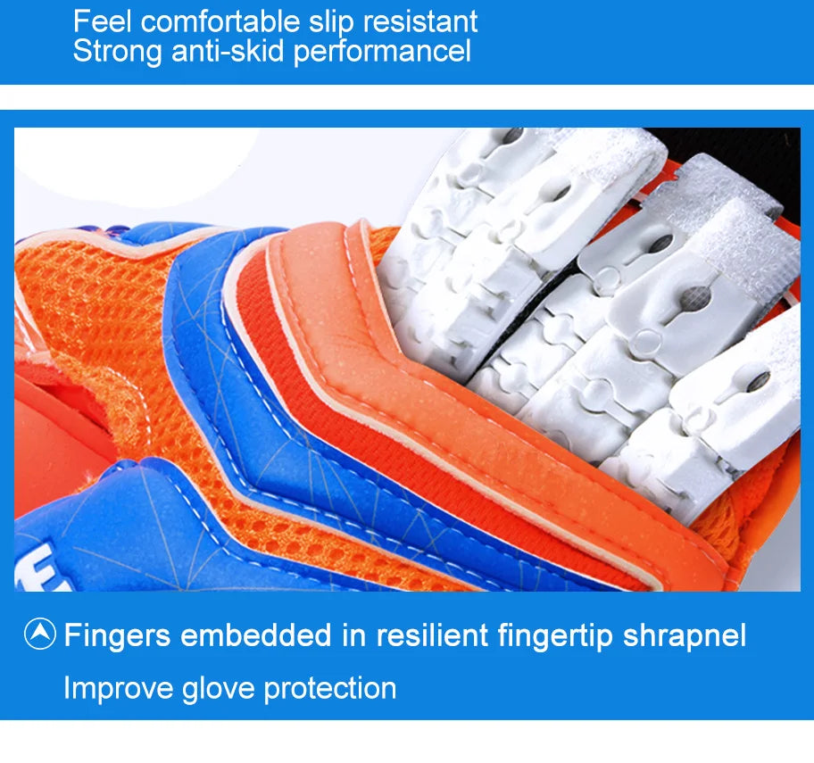 Shinestone Kids Adults Size Soccer Goalkeeper Gloves Professional Thick Latex Football Goalkeeper Gloves With Finger Protection