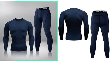 Winter Thermal Underwear Men Warm First Layer Man Undrewear Set Compression Quick Drying Second Skin Long Johns Sport 2 Sets