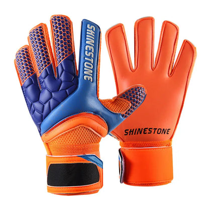 Shinestone Kids Adults Size Soccer Goalkeeper Gloves Professional Thick Latex Football Goalkeeper Gloves With Finger Protection
