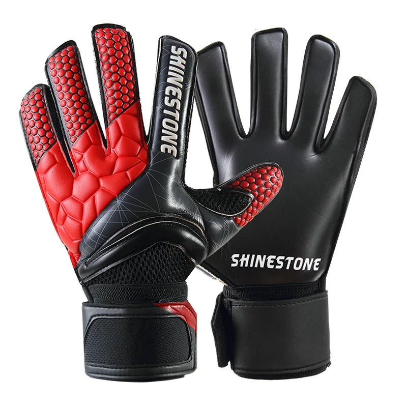 Shinestone Kids Adults Size Soccer Goalkeeper Gloves Professional Thick Latex Football Goalkeeper Gloves With Finger Protection