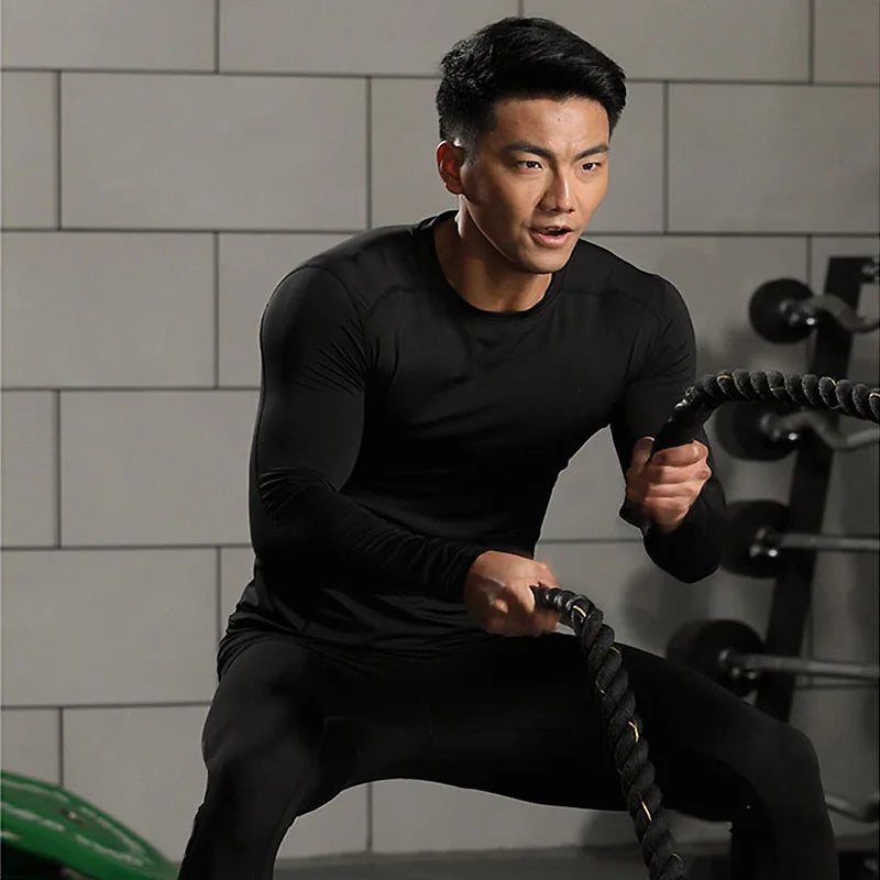 Winter Thermal Underwear Men Warm First Layer Man Undrewear Set Compression Quick Drying Second Skin Long Johns Sport 2 Sets