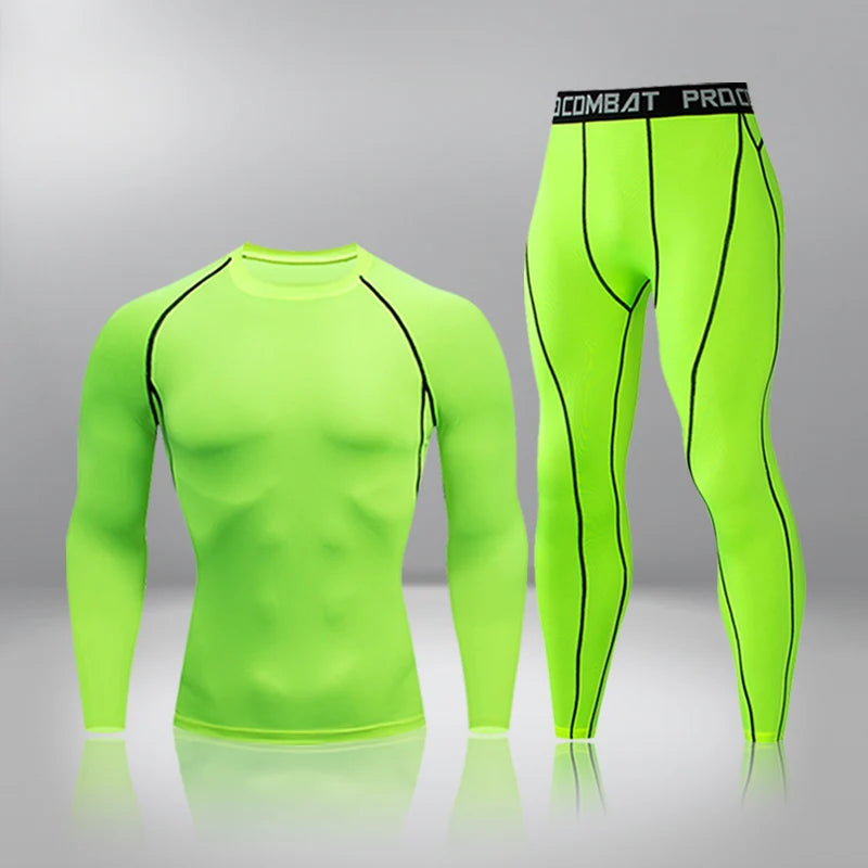 Winter Thermal Underwear Men Warm First Layer Man Undrewear Set Compression Quick Drying Second Skin Long Johns Sport 2 Sets