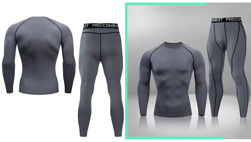 Winter Thermal Underwear Men Warm First Layer Man Undrewear Set Compression Quick Drying Second Skin Long Johns Sport 2 Sets