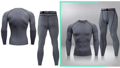Winter Thermal Underwear Men Warm First Layer Man Undrewear Set Compression Quick Drying Second Skin Long Johns Sport 2 Sets