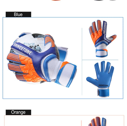 Shinestone Kids Adults Size Soccer Goalkeeper Gloves Professional Thick Latex Football Goalkeeper Gloves With Finger Protection