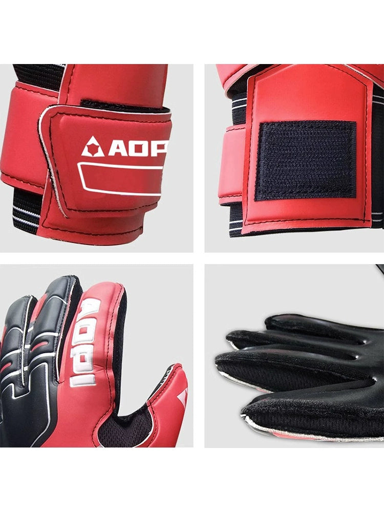 Football Goalkeeper Gloves Goalkeeper Adult and Children Professional Finger Guard Thickened Latex Non Slip Abrasion Resistant Gantry Gloves