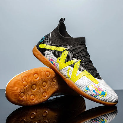 Fashion Pink Football Boots Man Turf Training Society Soccer Cleats Men Women Futsal Shoes Non-Slip Durable Soccer Shoes For Men
