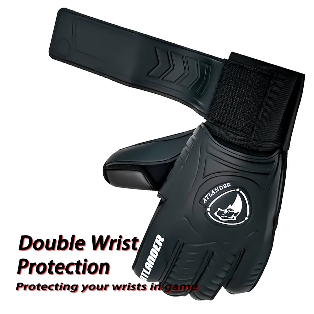 Fingersave Goalkeeper Gloves Football Wrist Strap Latex Finger Save Guard Protection Kids Adult Soccer Strong Grip Goalie Glove