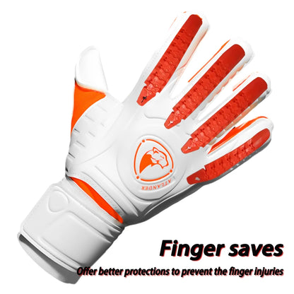 Kids Adult Fingersave Goalkeeper Gloves Football Wrist Strap Latex Finger Save Guard Protection Soccer Strong Grip Goalie Glove