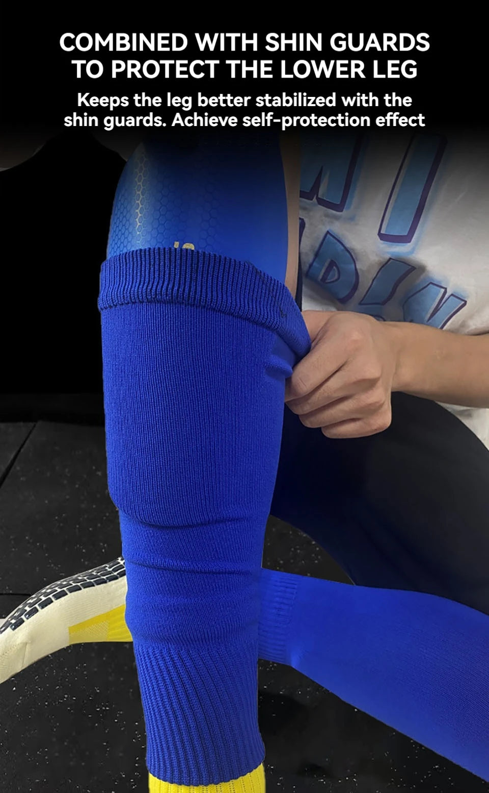 Loogdeel 1 Pair Breathable Calf Compression Sleeve Professional High-quality Soccer Socks For Running Football Basketball