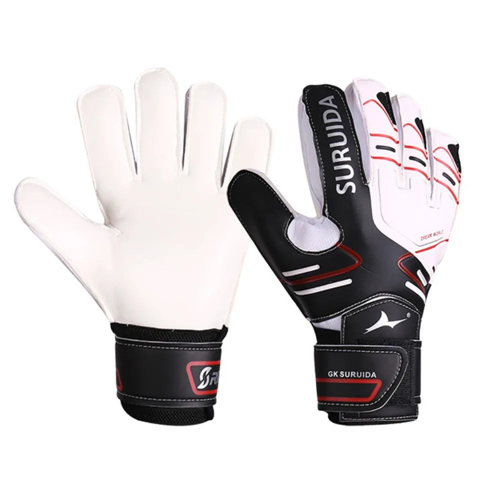 1 Pair Size 5-10 Goalkeeper Gloves Thickened Anti Slip Kids Football Goalie Gloves Professional Cushioning