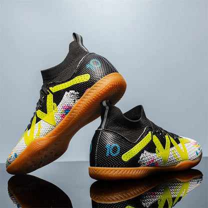 Fashion Pink Football Boots Man Turf Training Society Soccer Cleats Men Women Futsal Shoes Non-Slip Durable Soccer Shoes For Men