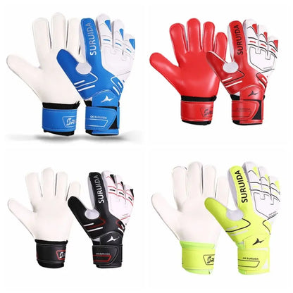 1 Pair Size 5-10 Goalkeeper Gloves Thickened Anti Slip Kids Football Goalie Gloves Professional Cushioning