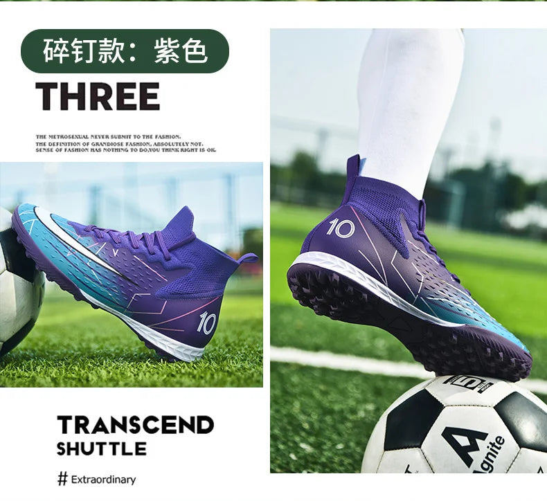 Original Outdoor Soccer Shoes for Men Indoor Futsal Non-Slip TF/IC Grass Field Breathable Youth Training Football Boots Sneakers