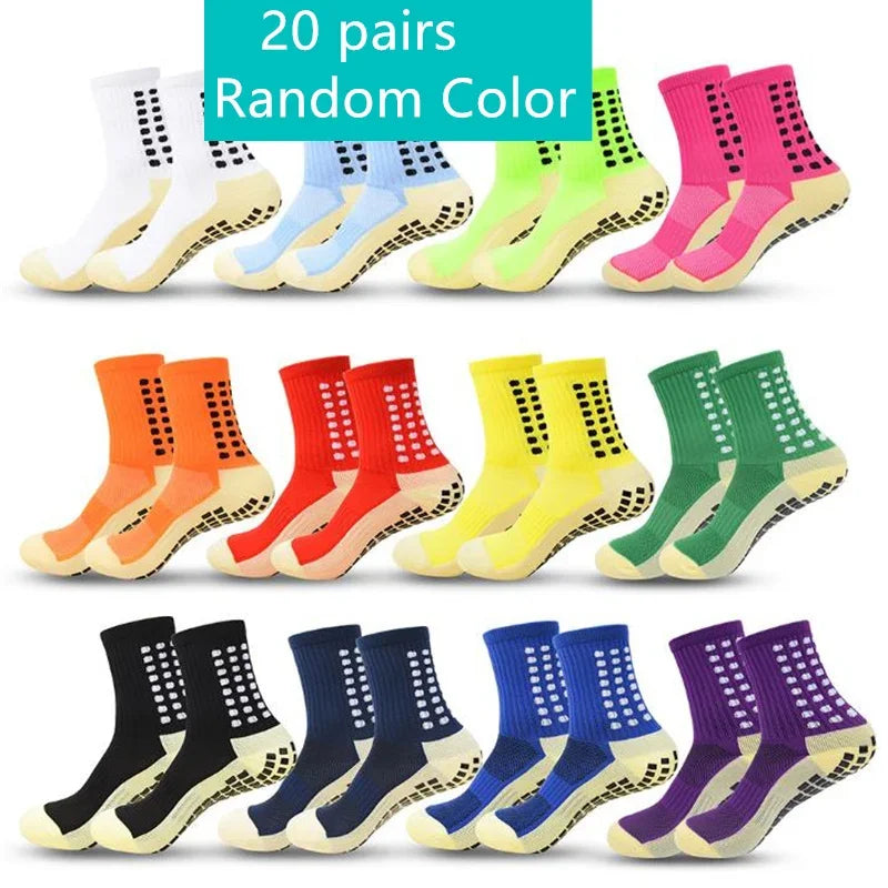 Grip Soccer Socks Anti Slip Non Slip Men's Athletic Socks for Football Basketball Sports, 1/10/12/20 Pair 2025