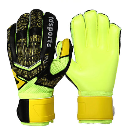 Professional Goalkeeper Gloves Men Women Kids Football Soccer Goalie Gloves 4mm Non-slip Thicken Latex Glove 5 Finger Save Guard
