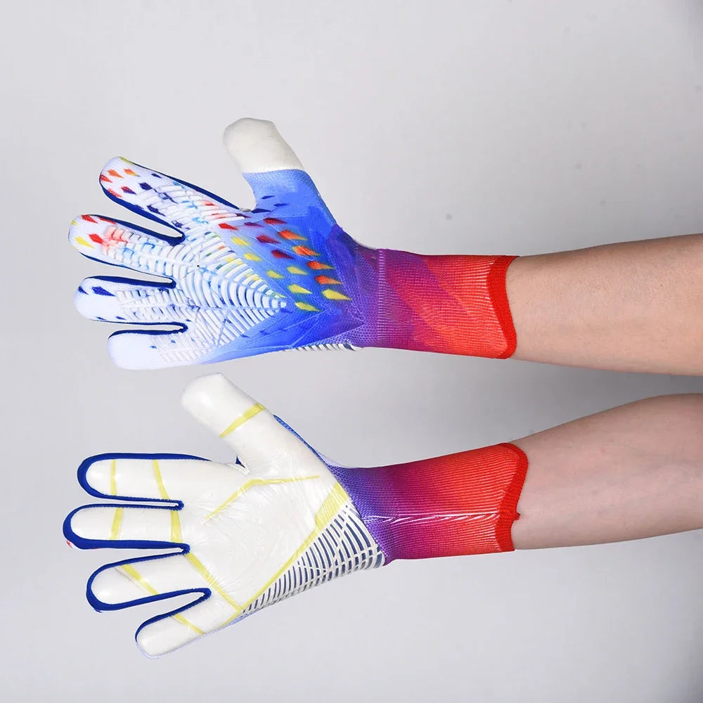 ROXXANA Kids Adults Goalkeeper Gloves Goalie Gloves Thicken Latex Football Soccer Anti-Slip Soccer Breathable Children Goalie