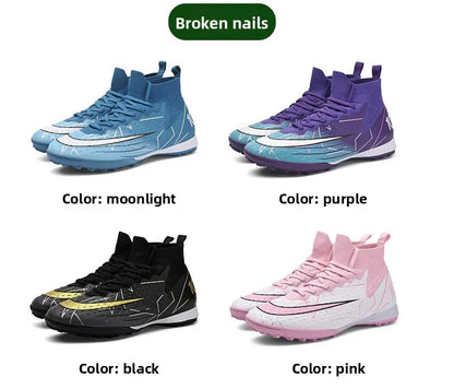 Original Outdoor Soccer Shoes for Men Indoor Futsal Non-Slip TF/IC Grass Field Breathable Youth Training Football Boots Sneakers