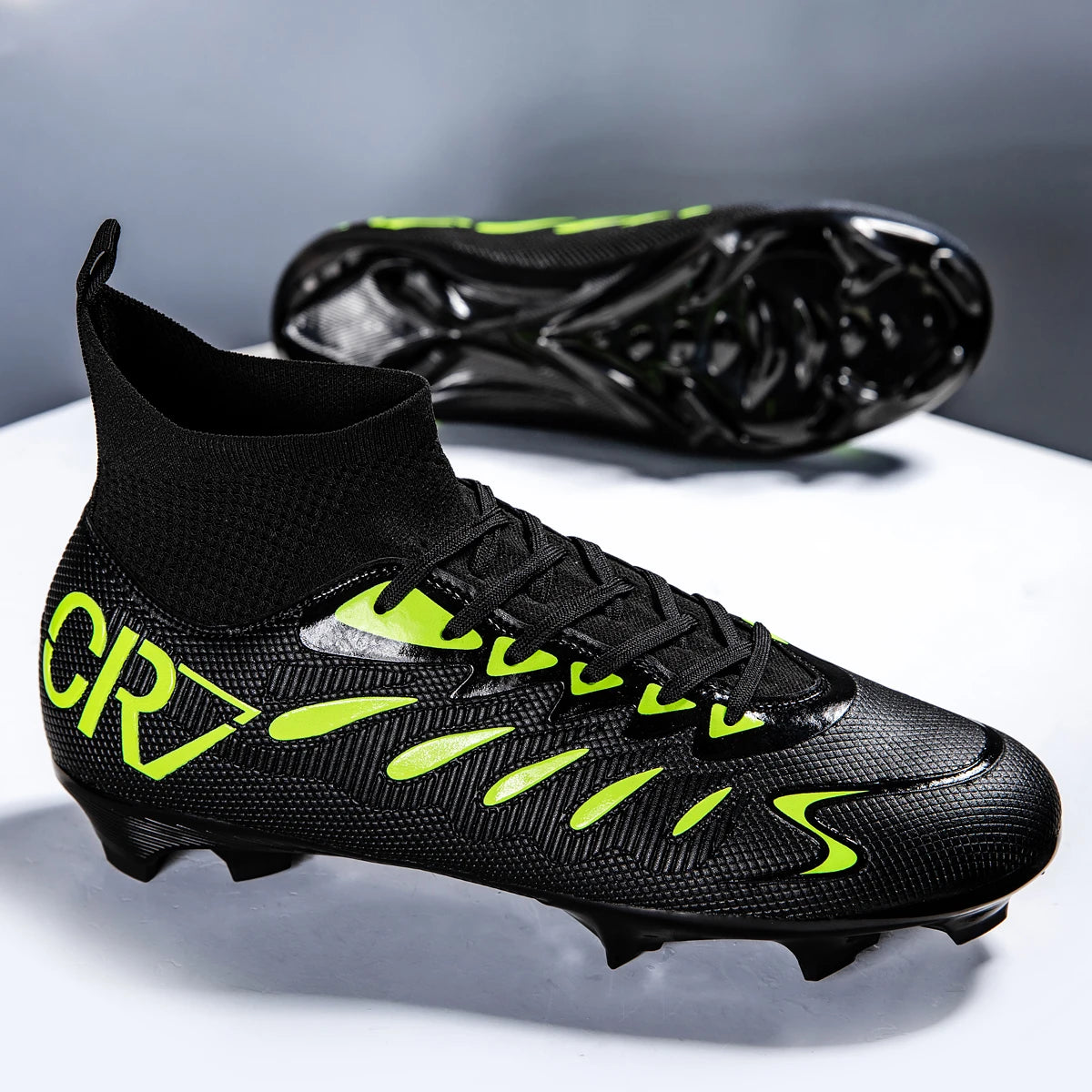 Men's Sports Football Shoes Fg/Ag Long Nail Adult Artificial Grassland Durable Training Specific Shoes High-Tops Non Slip Shoes