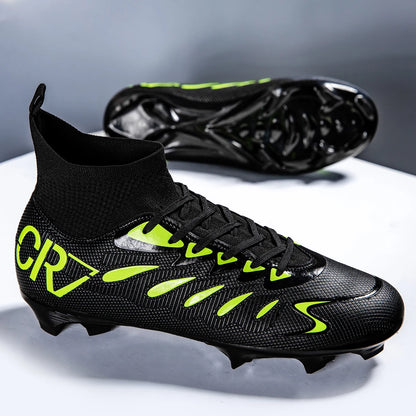 Men's Sports Football Shoes Fg/Ag Long Nail Adult Artificial Grassland Durable Training Specific Shoes High-Tops Non Slip Shoes