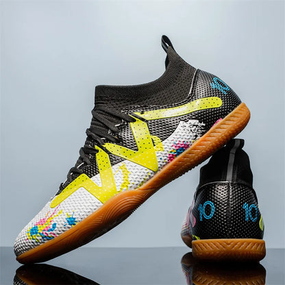 Fashion Pink Football Boots Man Turf Training Society Soccer Cleats Men Women Futsal Shoes Non-Slip Durable Soccer Shoes For Men