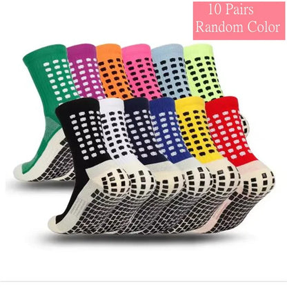 Grip Soccer Socks Anti Slip Non Slip Men's Athletic Socks for Football Basketball Sports, 1/10/12/20 Pair 2025