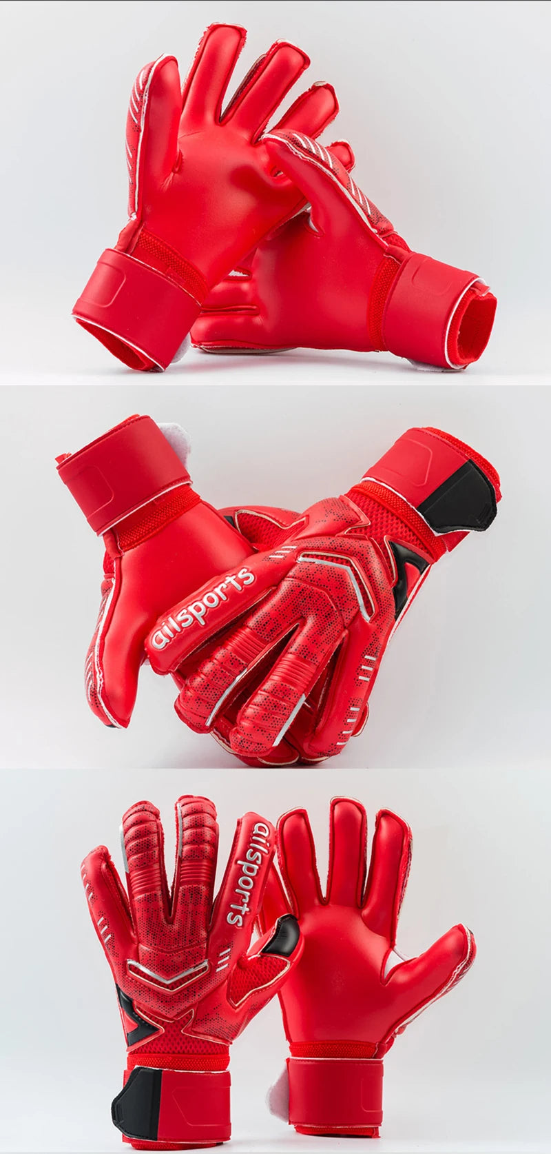 New Design Professional Soccer Goalkeeper Glvoes Latex Finger Protection Children Adults Football Goalie Gloves