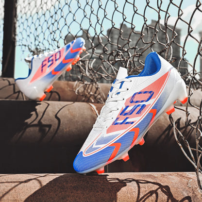 Low-cut football shoes with long studs for adults, men and women, sports anti-skid wear-resistant competition training shoes