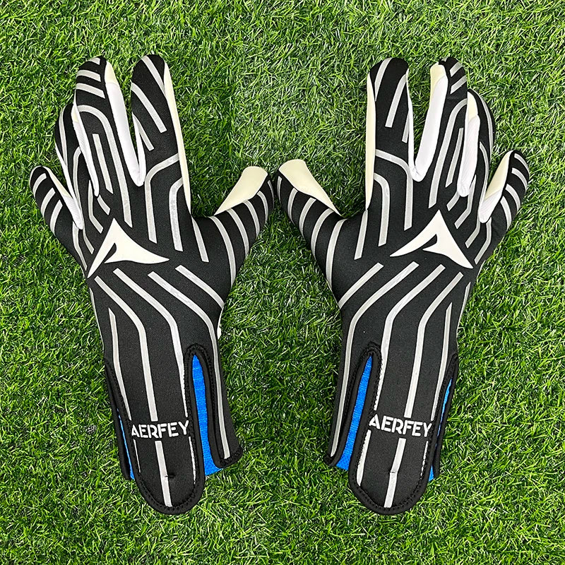 AERFEY Football Soccer Goalkeeper Gloves Thickened latex 4 mm Adults Teenager Goalkeeper Soccer Goalie Gloves