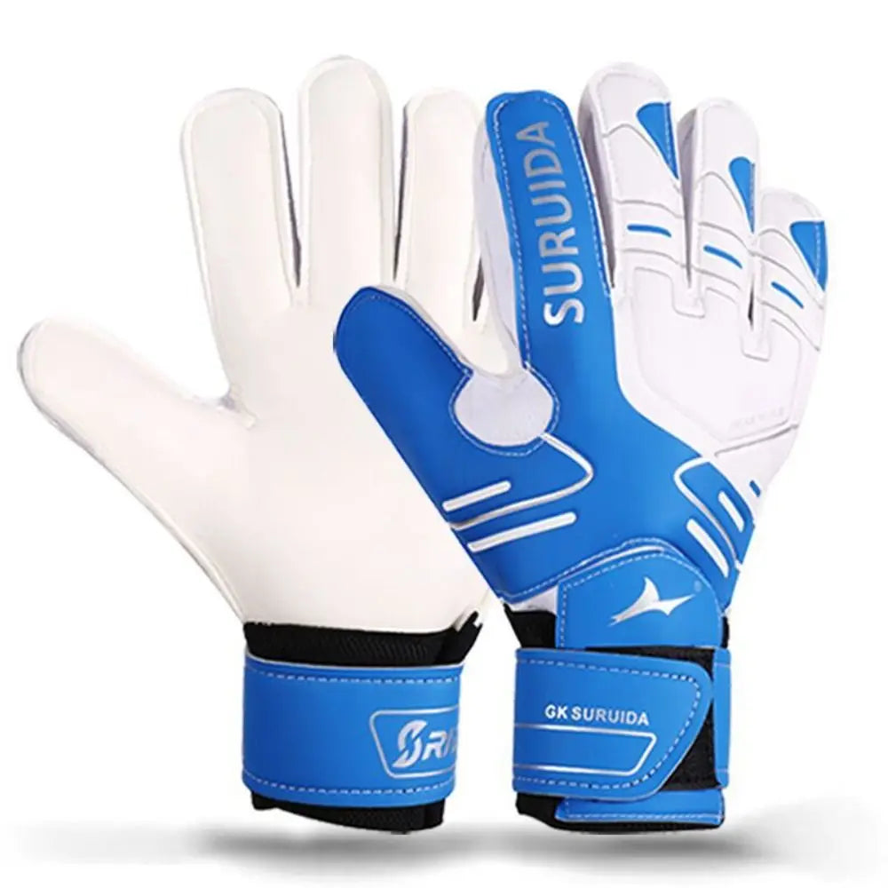 1 Pair Size 5-10 Goalkeeper Gloves Thickened Anti Slip Kids Football Goalie Gloves Professional Cushioning