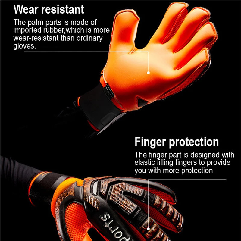New Design Professional Soccer Goalkeeper Glvoes Latex Finger Protection Children Adults Football Goalie Gloves
