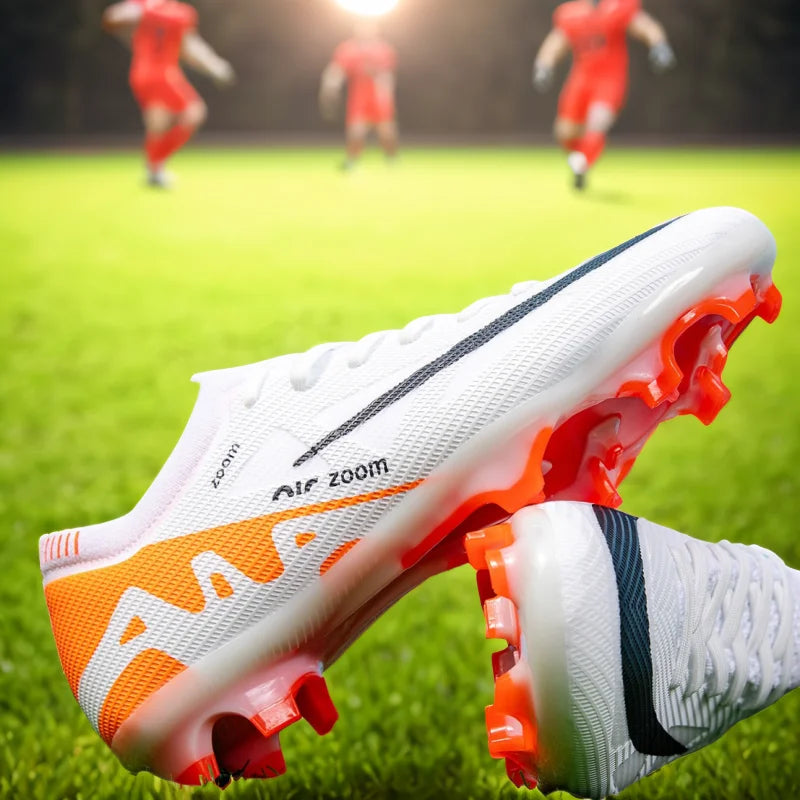 Men's professional football shoes with long spikes, AG/FG outdoor sports training shoes, entertainment games, artificial turf
